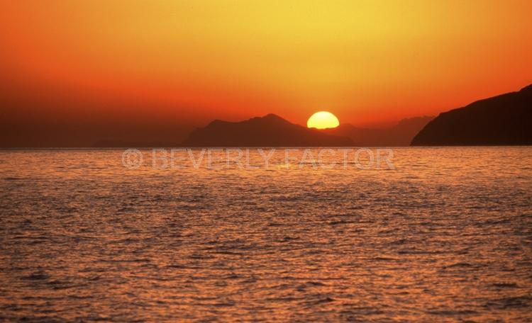 Island Sunsets;channel Island;california;sky;sillouettes;sunset;water;red;colorful;yellow;ocean